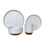 Vajilla de Cerámica en Set de 16 Piezas Nova Blanca para Mesa y Desayuno