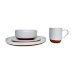Vajilla de Cerámica en Set de 16 Piezas Nova Blanca para Mesa y Desayuno