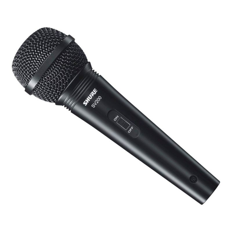 Micrófono Dinámico SV200 Cardioide con Cable XLR Color Negro
