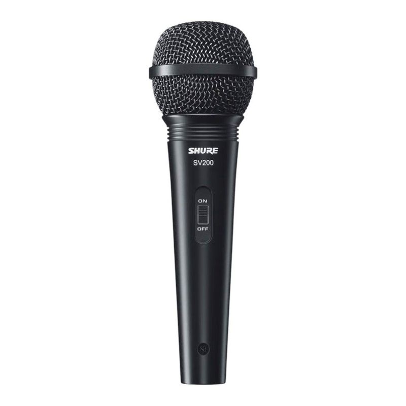 Micrófono Dinámico SV200 Cardioide con Cable XLR Color Negro
