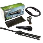 Micrófono Dinámico PGA58BTS Cardioide con Pedestal y Cable XLR Color Negro