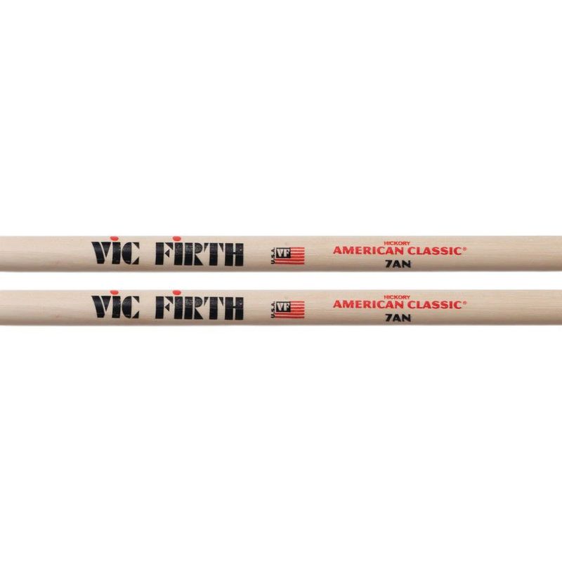 Baquetas para Batería Vic Firth 7AN en Madera Hickory con Punta de Nylon