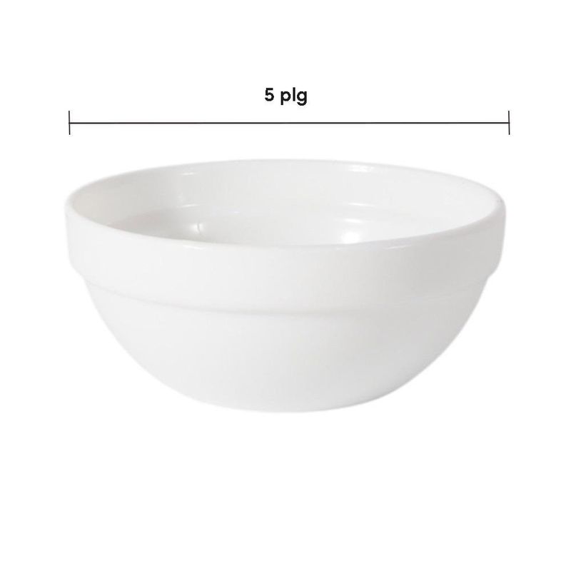 Set de 4 Bowls de Vidrio Opal 5 Plg Color Blanco para Servir