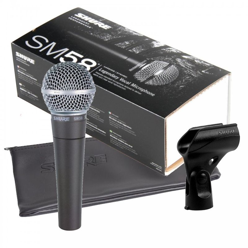 Micrófono Dinámico SM58-LC Cardioide para Voz Color Negro