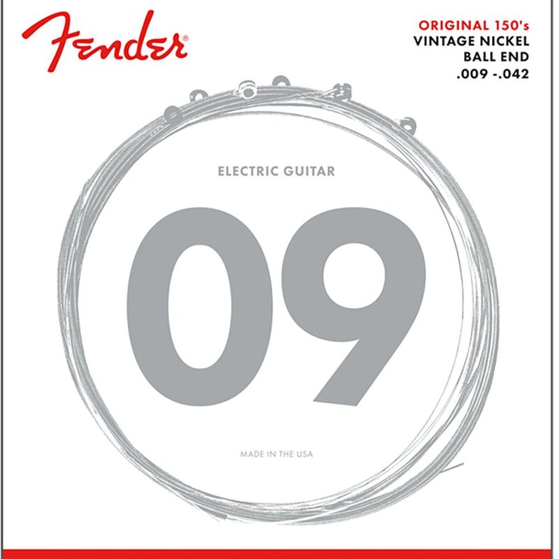 Cuerdas para Guitarra Eléctrica Fender 150L 009-042 de Níquel