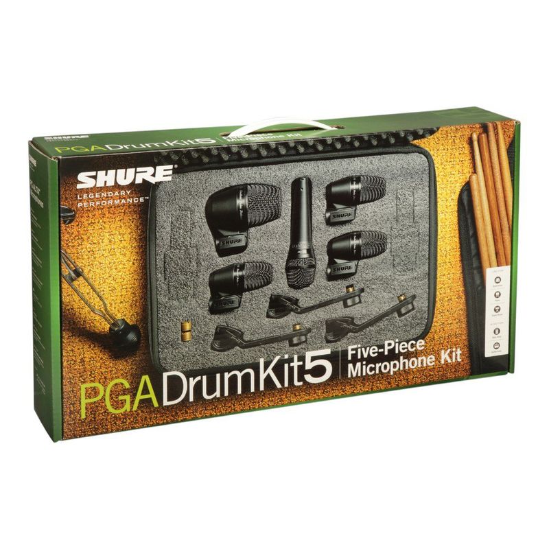 Set de Micrófonos para Batería PGADRUMKIT5 5 Piezas Color Negro