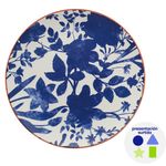 Plato Blue Indigo en Cerámica de 10.5 Plg para Cena - Diseños Surtidos Azul y Blanco