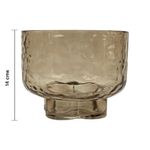 Florero Bajo Macchiato de Vidrio Transparente de 18 x 14.1 cm para Decoración