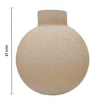 Florero Circular Ivory de 19 x 19 x 21 cm para Decoración