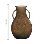 Jarrón Cántaro de Vidrio de 32 cm Color Café para Decoración