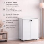 Gabinete Organizador Multiuso de 2 Puertas para Cocina Color Blanco 61 x 41.3 x 76.5 Cm