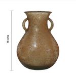 Jarrón Cántaro de Vidrio de 16 cm Color Café para Decoración