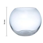 Florero Burbuja de Vidrio de 18 x 14.5 cm Transparente para Decoración