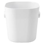 Canasta Organizadora Compact Mini de 0.6 L para Baño, Cocina o Escritorio 9.5 x 9.5 x 10.5 cm Blanca