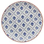 Plato Blue Indigo en Cerámica de 10.5 Plg para Cena - Diseños Surtidos Azul y Blanco