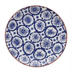 Plato Blue Indigo en Cerámica de 8.5 Plg para Ensalada - Diseños Surtidos Azul y Blanco