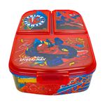 Contenedor para Alimentos Spider-Man con 3 Compartimentos de 0.79 L Rojo y Azul