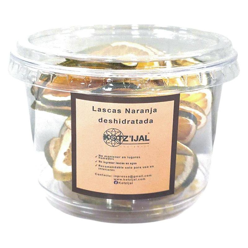 Lascas de Naranja Deshidratada Decorativa de 50 g para Manualidades, Resina y Decoración