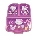Contenedor para Alimentos Hello Kitty con 3 Compartimentos 19.5 x 16.5 x 6.7 cm Multicolor