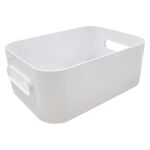 Canasta Organizadora Compact S de 1.5 L para Cocina, Baño o Gaveta 20 x 14 x 7.5 cm Blanca