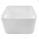Canasta Organizadora Compact Square M de 3.6 L para Baño, Cocina o Tocador 20 x 20 x 12 cm Blanca