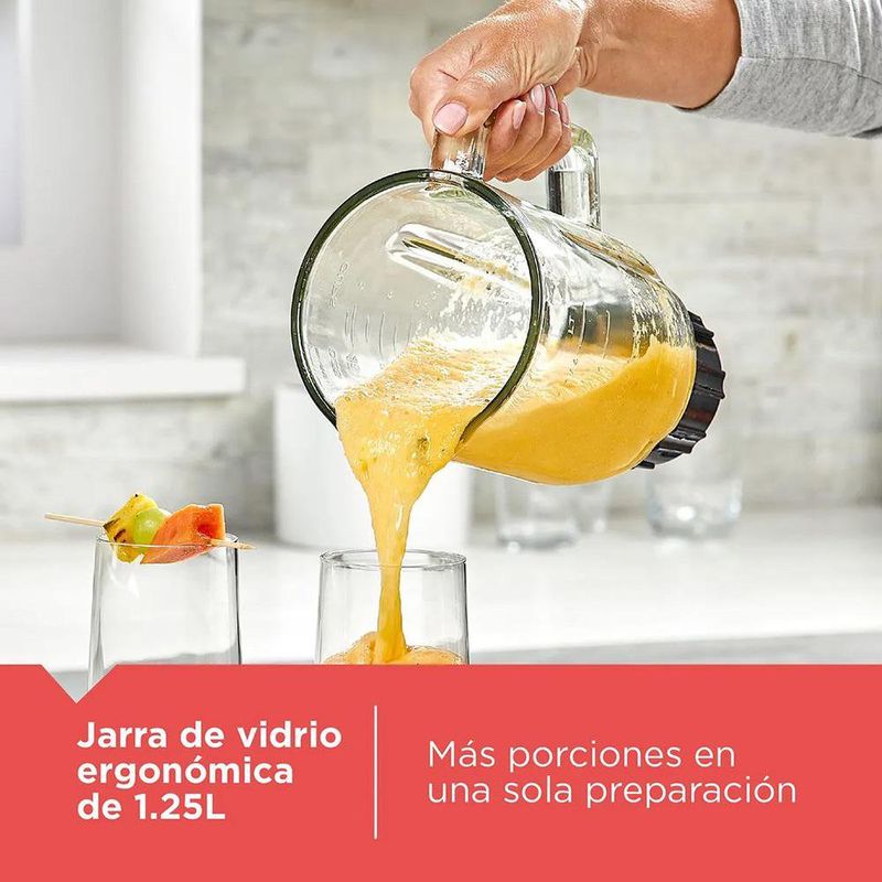 Licuadora Ice Crush 8 Velocidades con Jarra de Vidrio de 1.25 Litros 700 W Color Gris