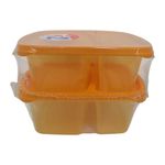 Set de 2 Recipientes Duo de 4 Tazas para Alimentos Color Naranja