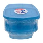 Set de 2 Recipientes Duo de 4 Tazas para Alimentos Color Azul