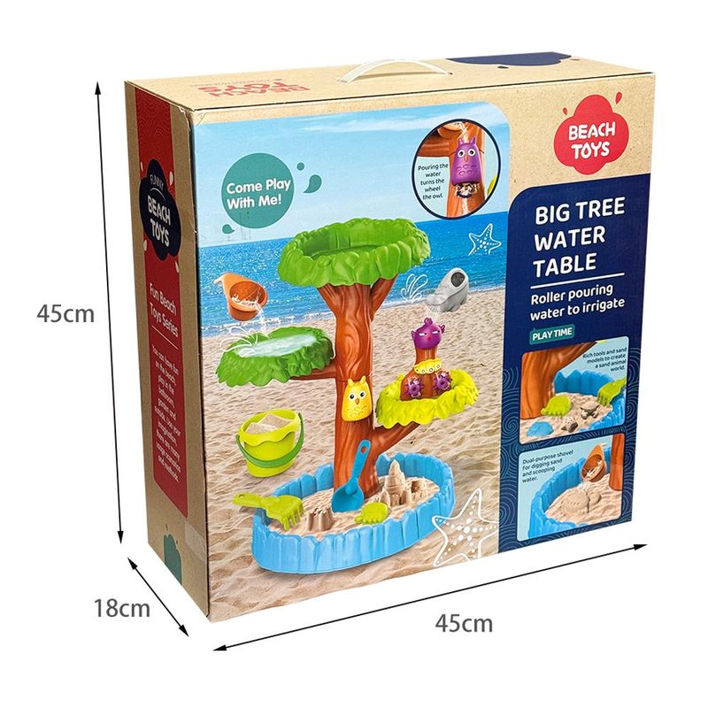 Mesa de Agua Infantil con Árbol Interactivo y Accesorios de Playa