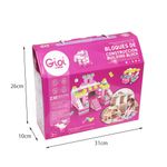 Bloques de Construcción Infantil en Caja con Asa Color Rosado para Niña 230 Piezas