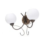 Lámpara De Pared Tipo Globo 2 Focos 60 W - Z