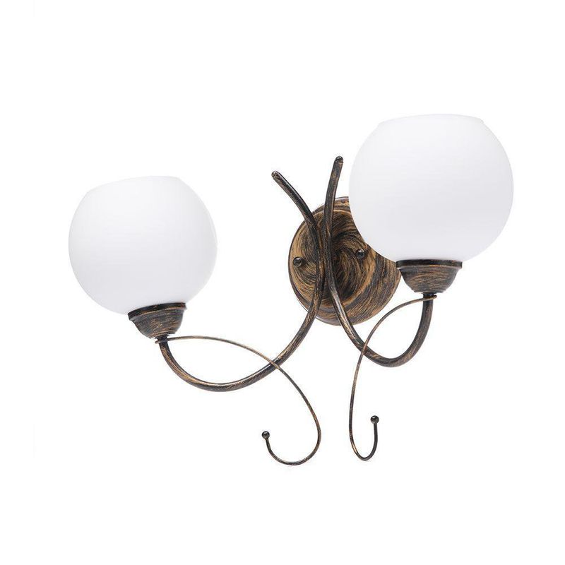 Lámpara De Pared Tipo Globo 2 Focos 60 W - Z