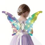 Alas de Mariposa Infantiles con Luces LED Fantasía Multicolor
