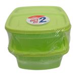 Set de 2 Recipientes Duo de 4 Tazas para Alimentos Color Verde