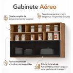 Gabinete Aéreo para Cocina Toscana de Mdf 120 x 29 x 74 cm Color Café
