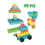 Bloques de Construcción Infantil en Forma de Cohete 195 Piezas Colores Surtidos