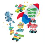 Bloques de Construcción Infantil en Forma de Cohete 195 Piezas Colores Surtidos