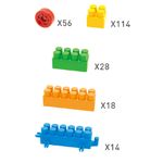 Bloques de Construcción Infantil en Caja con Asa Color Rojo para Niño 230 Piezas