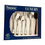 Set de Cubiertos Luxury con 45 Piezas de Acero Inoxidable 18/0