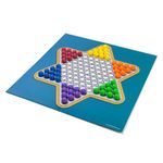 Juego de Mesa Damas Chinas Clásico Tablero Estrella con Fichas de Colores