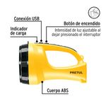 Linterna de Mano Recargable LED de 200 Lm