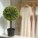 Árbol Artificial Topiario Jasper de 1 Nivel 60 cm con Esfera de Follaje Denso y Realista