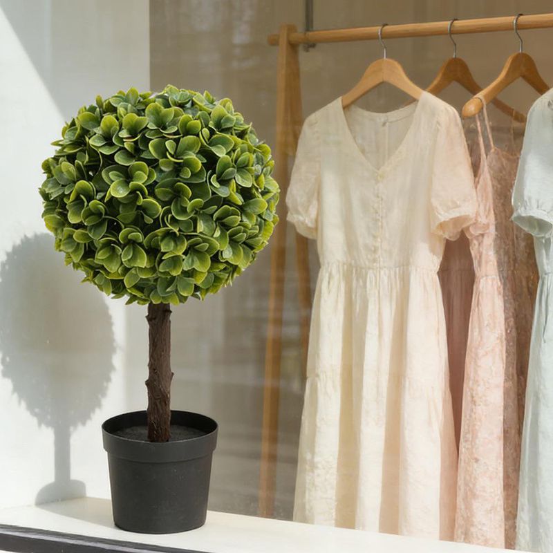 Árbol Artificial Topiario Jasper de 1 Nivel 60 cm con Esfera de Follaje Denso y Realista