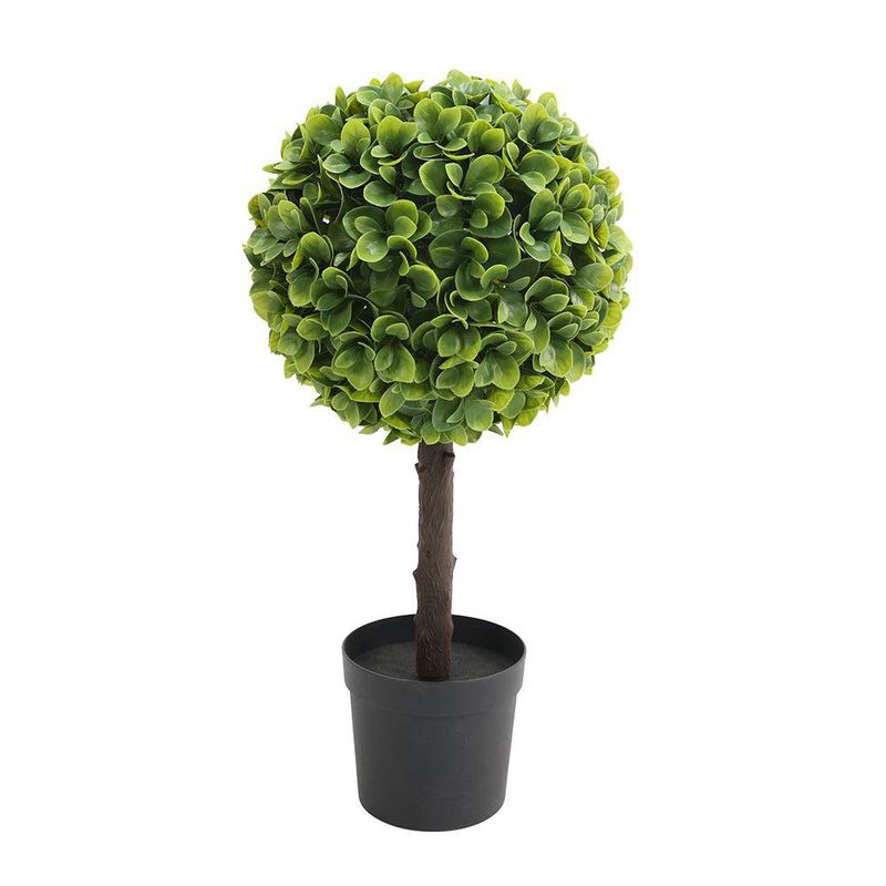 Árbol Artificial Topiario Jasper de 1 Nivel 60 cm con Esfera de Follaje Denso y Realista