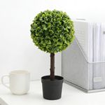 Árbol Artificial Topiario Jasper de 1 Nivel 60 cm con Esfera de Follaje Denso y Realista