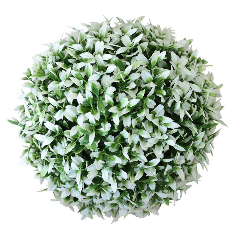 Esfera Artificial de Hoja de Té Blanca de 23 cm para Decoración Zen y Ambientes Minimalistas