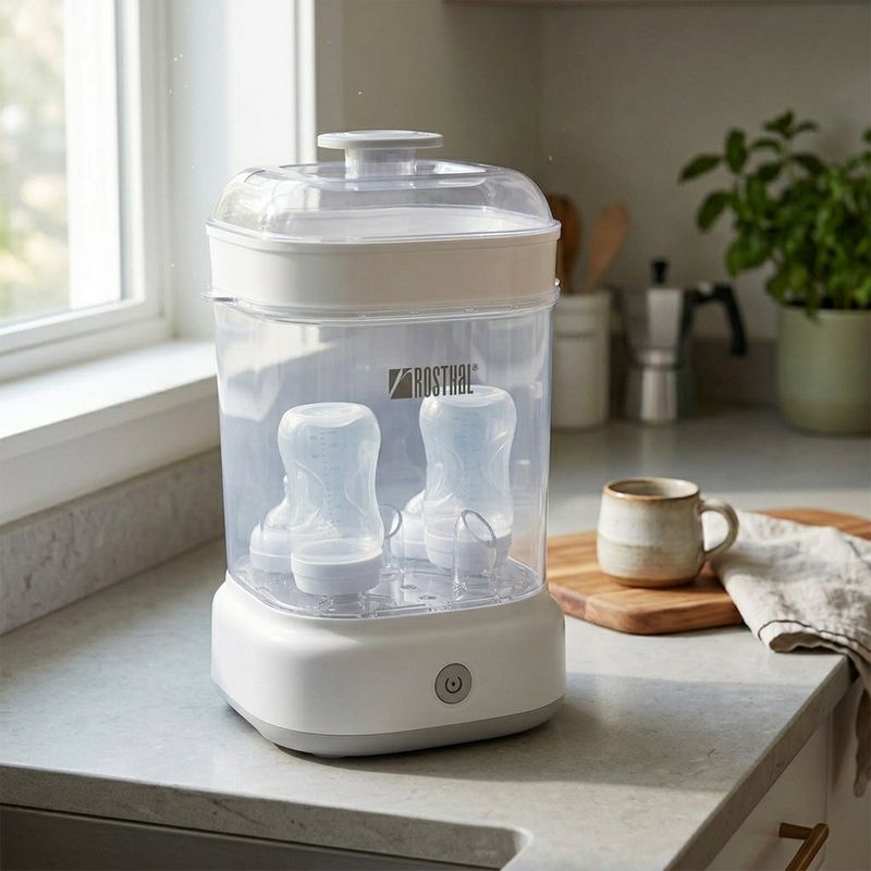 Esterilizador Eléctrico para 5 Pachas Color Blanco