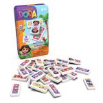 Juego de Dominó Dora de 28 Piezas con Estuche Metálico para 2-4 Jugadores