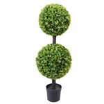 Árbol Artificial Topiario Jasper de 2 Niveles 95 cm para Decoración Elegante de Suelo