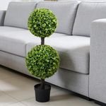 Árbol Artificial Topiario Jasper de 2 Niveles 95 cm para Decoración Elegante de Suelo